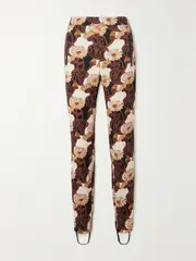 [La DoubleJ] La DoubleJ - Sky Printed Tech-jersey Leggings - Brown - small small Brown