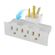 3-Outlet Rotating Plug Wall Outlet Extender, 180 Degree Swivel Power 1 Pack