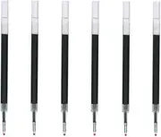 Moma Muji Smooth Writing Gel Ink Ballpoint Pen Refills, Black 0.5 mm, 6 Pack (Japan Import)