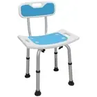 Bcareself Shower Seat for Inside Shower Narrow Bathtub Bath Stool with Back w...