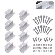 Z Bracket Set 8PCS Solar Panel Mounting For Flat Roof Wall Mount Kit Aluminum