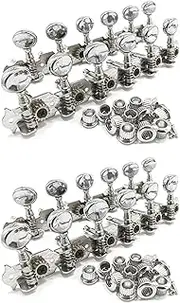Binxind 2X 6L 6R Tuning Pegs Tuners Machine Heads String Tuning Pegs for 12 String Acoustic Guitar Accessory Part Silver