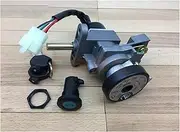 Ignition Barrel Key Switch for Scooter GY6 125 for Cygnus Ignition Key Switch Set Seat Lock Key Scooter Motorcycle Ignition Switch Key with Wire Motor Ignition Key Switches(B)