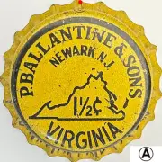 Ballantine P. Ballantine & Sons BEER cork lined beer bottle cap 1940-1947