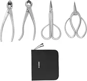 TOOLSGO Bonsai Tool Set Stainless Steel Button Cutter Pruning Shears Bonsai Twig Shears Garden Tools Set for Tree Flower and Pot Care