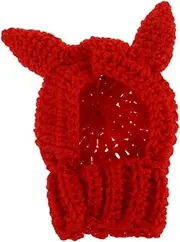 Happyyami 1Pc Knit Horn Hat for Dogs Halloween Pet Costume Accessory for Parties Photoshoots and Everyday Fun Cute Decorative Pet Party Hat