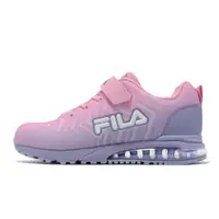 在飛比找蝦皮商城優惠-Fila 童鞋 J414Y 粉紅 紫 漸層 氣墊 魔鬼氈 透