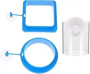 Mipcase Floating Fish Feeder Circles 3 Pack Fish Feeding Rings for Aquariums Fish Tank Feeders Suction Cups