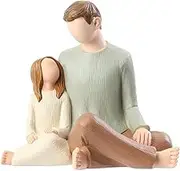 Hensonever Father and Daughter Figurines, Dad Daughter Statues, Sculpted Hand-Painted Figures Gifts for Father’s Day Anniversary Birthday