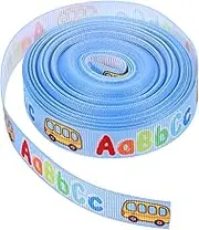 Zerodeko 1Roll Back to School Themed Craft Ribbon Wide Yards Long for DIY Wrapping Decoration Hair Accessories and Wreaths Vibrant Colors for Spring Summer