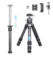 10-Layer Carbon Fiber Mini Tripod,Compact Portable Desktop Tabletop Tripod for Digital DSLR, DV Video, Load 10kg CT223C set with D28
