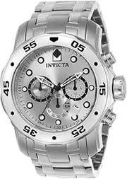 [Invicta] Men's Pro Diver Collection Chronograph Watch, Silver, 48mm, Casual