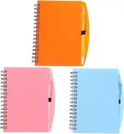 SECFOU Small Notebook Plastic Cover Spiral Notebooks for Note Taking Pocket Size Note Pad for Office Use