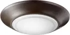 12W 1 LED Flush Mount in Quorum Home Collection style - 6 inches wide by 1