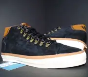 2010 VANS MID SKOOL '77 CA HIKER BLACK WHITE BROWN SUEDE OLD VN-0LYMHKR NEW 12