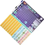 FIXOSHEE 1 Creative Chart Star Reward Chart for Boys Encourages Responsibility Behavior Weekly Routine Tracker for Home School