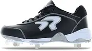 [RINGOR] Women's Dynasty 2.0 Spike Cleats (10.5 - Black/White), White