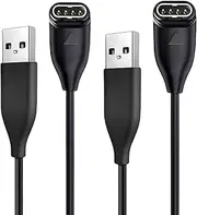 Garmin Watch Charger Cable Right Angle [2Pack,3.3ft] Compatible with Garmin Fenix 8 7 7S 7X 6 6S 6X 5 5S 5X Plus Pro,Forerunner 955 965 45 245,Instinct,Approach S62,Vivoactive 4 4S,Venu,Epix,Quatix