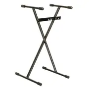 Crown Heavy Duty X-Style Bar-Latch Height Adjustable Keyboard Stand (Black)