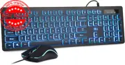 Backlit Wired Keyboard & Mouse Combo, RGB Optical Gaming Mouse, USB Set for Offi