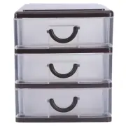 Storage Case Document Organizer Stackable Bins with Drawers Boxes Three