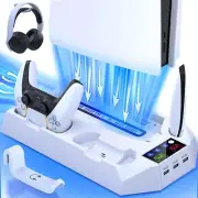 Cooling Station for PS5 Console with 3-Position Control Suction Cooling Fan