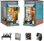 Flever Dollhouse Miniature DIY House Kit Creative Room with Furniture for Romantic Artwork Gift (Soul Bookstore)