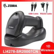 Zebra LI4278-SR20007CN Wireless Bluetooth USB/RS232 Barcode Scanner with Cradle