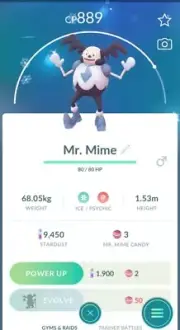 Shiny Galarian Mr. Mime Pokemon Trade Go