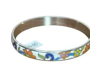 Brighton LA FARALLA bangle bracelet - flowers crystals-orange yellow blue white