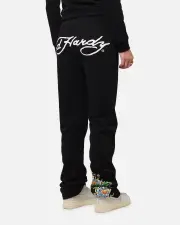 [ED HARDY] Ed Hardy Women's Flora Trackpants Black - Size S S Black