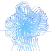 15pcs 8 Inch Organza Large Pull Bows Gift Wrapping Bows Ribbon Light Blue
