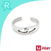 Simple Celtic Knot Thin Flat Band Sterling Silver 925 Toe Ring