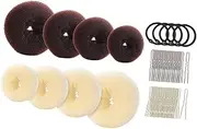 CANIGHT 1 Set Hair Bun Makers Donut Sponges U Shaped Pins Hair Ties for Women and for Creative