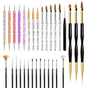Melodysusie 31Pcs Nail Art Brushes Nail Art Tool Set,Nail Dotting Tools Striping