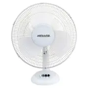 Heller HHDF30S 30cm Desk Fan 3 Speed/Air Cooler/Cooling/Tilt/Oscillating White