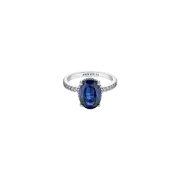 (W) Pandora Sparkling Statement Halo Ring Sterling Silver Blue