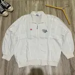 亞瑟士 風衣 ASICS 復古全白夾克 WB VTG