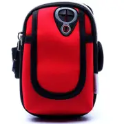 Outdoor Sports Wrist Arm Bag Arm Bag Phone Pouch Breathable Shockproof RED COLOR