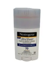 Neutrogena UltraSheer Face/Body Stick Sunscreen - Broad Spectrum SPF 70 (1.5oz)