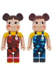 BE@RBRICK BAPE (R) × Peko chan & Poco chan 1000% Bearbrick medicom toy