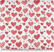 [Amooorous] Buffalo Plaid Heart Shape Valentine Pu Leather Car Registration and Insurance Holder Truck Accessories for ID, Driver's License, Key Contact Information Cards, buffalo plaid heart shape Valentine, 1