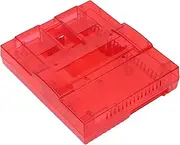 Dpofirs Replacement Shell Transparent Case for Console Compatible with US JP EU Flash Cards (Red Transparent)