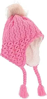 [FOMIYES] Knitted Hat with Pompom Warm Girl Winter Beanie Soft Comfortable Knitted Hat for Versatile Fall Winter Hat for Outdoor Activities Adorable Design