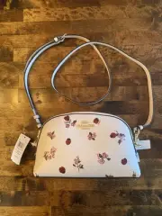 Coach Madi Crossbody Bag Ladybug Floral Print CU273 Chalk, New With Tags