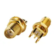 10-Pack SMA Female Bulkhead Mount Solder Connector for 0.062 inch End Launch PCB