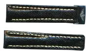 MB GEN. ALLIGATOR LEATHER LINED STRAP FOR 23mm BREITLING DEPLOYMENT CLASP