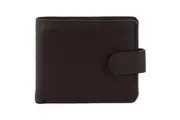 Milleni Leather Men's Tab Wallet in Brown