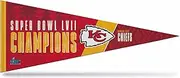 Rico Industries NFL Football Kansas City Chiefs Soft Felt Super Bowl Champions Pennant 12" x 30" Felt Wall Décor Super Bowl Champions Pennant - Great for Home/Bed Room/Man Cave Décor,White