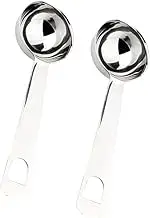 OKUMEYR Fruit Scoop and Measure Spoon Set 20ml Stainless Steel Silver for Coffee Tea Ice Cream Home Kitchen